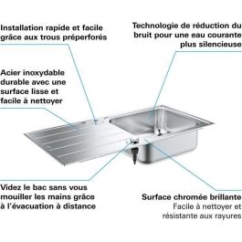 Fregadero - acero inoxidable - acero inoxidable - GROHE