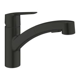 Grifo de cocina - Mezclador monomando de fregadero - Negro mate - Aireador extraíble - Desviador de 2 chorros - GROHE Start - 303072431