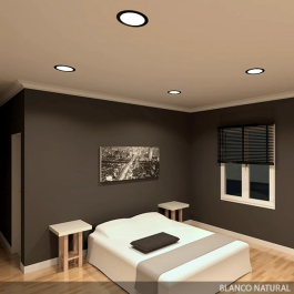 BX3 LIGHT Placa LED Circular 18W 1380Lm, Luz Blanco Frio 4200K, Empotrable o Superficie, 40.000H BX3-GP-LZ-3-B-W