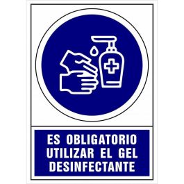 Archivo 2000 Señal "Obligatorio Utilizar Gel Desinfectante" 210x297 Pvc Azul Y Blanco Precio: 2.59000016. SKU: B1FKVQ6QHG