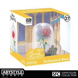 Abystyle Figura Disney La Bella y la Bestia - Rosa Encantada con Campana de Cristal, Super Figure Collection, 12 cm