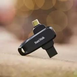SanDisk SDDDC6-032G-G46 Memoria USB Tipo C y USB Tipo A 3.2 Gen 1 de 32 GB, 100 MB/s de Lectura, Giratoria, Negra