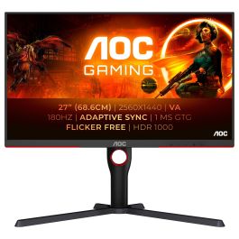AOC Q27G3XMN Monitor Gaming 27 Pulgadas QHD MiniLED 180Hz 1ms Altura Regulable 2 HDMI 1 DP Adaptive Sync Negro Precio: 309.78999953. SKU: B16F975CVW