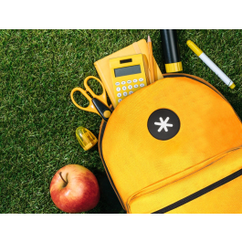 Antartik Mochila Mostaza con Bolsillo para Portátil 15,6' y Compartimentos, 320x140x430 mm