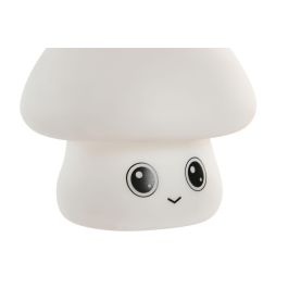 DKD Home Decor Quitamiedo infantil Baby Decoración Luminosa LED PVC Blanco 12 x 12 x 12 cm (6 Unidades)