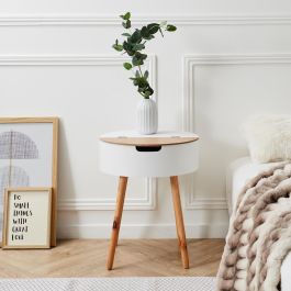 Home Deco Factory Mesa Cofre Blanca 45x54.5 cm