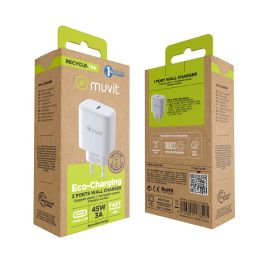 muvit for change cargador de pared Tipo C PD 45W blanco