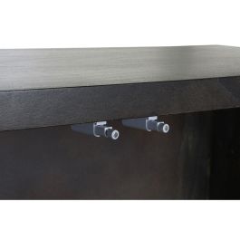 DKD Home Decor Buffet Moderno Colección Rombo Gold con 3 Cajones y 2 Puertas de Acacia y Metal Marrón Oscuro Dorado 160x40x90 cm