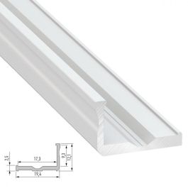 Perfil Aluminio Tipo F 2,02M - Bruto