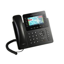 Grandstream IP phone, Dual gigabit ports, PoE, Bluetooth, 12 lines, 6 SIP accounts, 4.3" LCD display