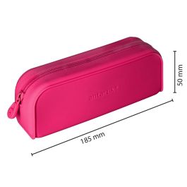 Estuche Portatodo Antartik Prisma Silicona Soft Rectangular 185x50x75 mm Rosa Fucsia