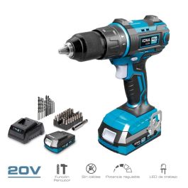 Koma Tools Kit maletín taladro percutor/atornillador 20V con 2 baterías 2.0Ah, cargador y accesorios Pro Series Precio: 129.79000023. SKU: S7903568