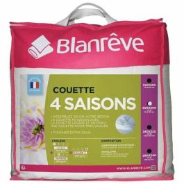 Blanreve Edredón 4 Estaciones Fibra siliconada 200+300g/m² Microfibra 200x200 cm Blanco