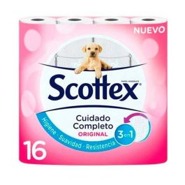 Papel Higiénico Scottex Original Blanco 16 Piezas (6 Unidades)