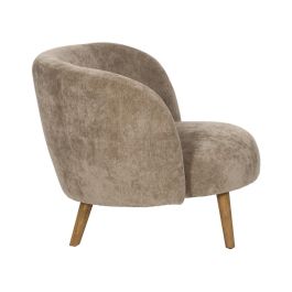 Sillón Taupe Madera de Abedul Salón 85 X 79 X 66 cm