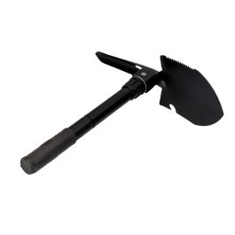 Benson Mini pala plegable multifuncional de acero negro 9,5x41,5cm