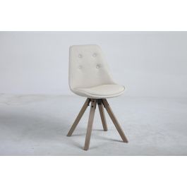 Silla Scandi DKD Home Decor Beige Marron 55 x 84 x 48 cm