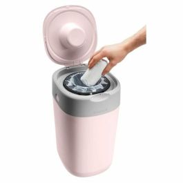 Tommee Tippee Contenedor Pañales Twist & Click Anti-Olores 99% Gérmenes Eliminados con Recarga Inicial y Capacidad 30 Pañales Rosa
