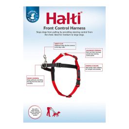 Halti Front Control Harness Arnés Control Delantero para Perros Medianos y Grandes Talla M Negro-Rojo (Cintura 58-86cm)