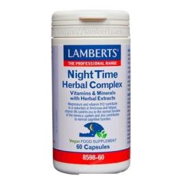 LAMBERTS Night Time Herbal Complex para Conciliar el Sueño Profundo, 60 Cápsulas con L-Triptófano y Pasiflora Precio: 25.5899996. SKU: B19TYAD4EL