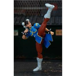 JADA TOYS Figura Chun-Li Street Fighter II 15cm con Manos y Cabeza Intercambiables, Accesorios y 20 Puntos Articulados