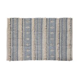 Alfombra DKD Home Decor 180 x 120 x 2 cm Azul Algodón Blanco Boho