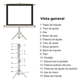Pantalla Trípode Proyección 80 Pulgadas Pantalla Trípode Proyección 80 Pulgadas