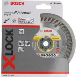Bosch X-LOCK DIA-TS 115x22 23 Sf. Univ. Disco de Corte para Ladrillo, Concreto, Hormigón Duro, Arenisca y Piedra