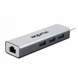 Adaptador de Red approx! APPC07GHUB LAN 10/100/1000 USB 3.0 Gris