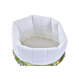 DKD Home Decor Cesta Organizadora Decorativa Tropical Colección Tropic Garden Algodón Multicolor Blanco 16x10x16 cm Set 4 Unidades DKD Home Decor Cesta Organizadora Decorativa Tropical Colección Tropic Garden Algodón Multicolor Blanco 16x10x16 cm Set 4 Unidades