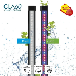 Ciano Acuario 60 Blanco 58 L con Filtro, LED, Calentador y Consumibles