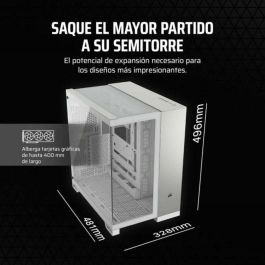 CORSAIR CC-9011285-WW Caja PC Torre Media 6500X, Aluminio Blanco/Gris Satinado