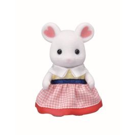 Sylvanian Families 5308 Marshmallow Mouse Family - 4 Figuras Articuladas Vestidas (Mamá, Papá, Hijo, Hija)
