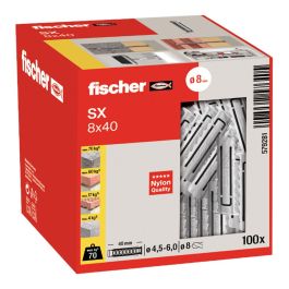 Fischer Taco SX Ø8 x 40 mm para Mampostería y Hormigón – Caja de 100 Unidades Precio: 8.49999953. SKU: B1458YTFVX