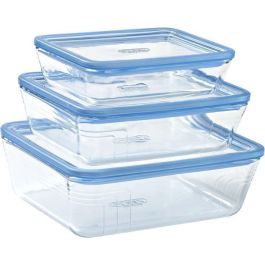 Pyrex PYR3426470301428 - Juego de 3 Recipientes de Almacenamiento con Tapa, Vidrio, Rectangulares, 0,8L / 1,5L / 2,6L Precio: 59.50000034. SKU: B1CF7MV5KN