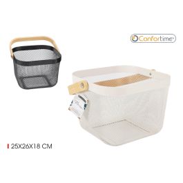 Cesta Organizador Maison con Asa de Madera - Confortime (6 Unidades)