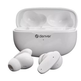 Denver TWE-49ENC Auriculares Bluetooth Inalámbricos con Cancelación de Ruido ENC, Bluetooth 5.3, Hasta 6.5 Horas de Reproducción, Estuche de Carga