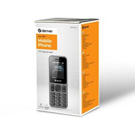 Denver FAS-1806MK2 Teléfono Móvil para Personas Mayores - Pantalla 1.77", SIM Doble, Botón SOS, Linterna, Radio FM, Batería 800 mAh, Gris
