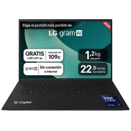 LG Portátil 16ZD90T-G.AX88B LG gram 16" Intel Core Ultra 7 32GB RAM 1TB SSD WQXGA Teclado Español Precio: 1436.50000043. SKU: B1A8E634FY