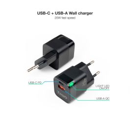 Cargador de Pared TooQ TQWC-QCPD20