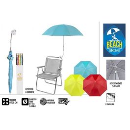 Aktive Beach Sombrilla para Silla de Playa Protección UV, 100 Centímetros, Poliéster Oxford 90G, Modelos Surtidos
