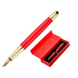 Belius Passion D'or Pluma Estilográfica Aluminio Cepillado Rojo Dorado Tinta Azul Caja Diseño M Precio: 15.49999957. SKU: B152NQDBRF