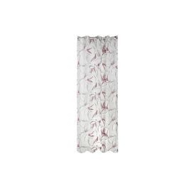 DKD Home Decor Cortina Alpino de Poliéster Rojo Blanco, 270 cm Alto x 140 cm Ancho, 110 gsm de Gramaje, Pack 2 Unidades