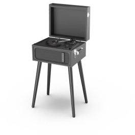 Tocadiscos de vinilo RYGHT ALTO con soporte - Negro - Altavoz Bluetooth integrado Tocadiscos de vinilo RYGHT ALTO con soporte - Negro - Altavoz Bluetooth integrado