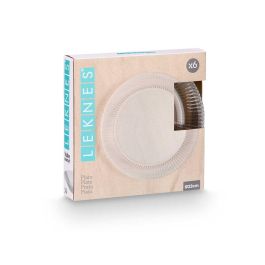 Plato Rayas Transparente 23Cm Diam Leknes (24 Unidades) Plato Rayas Transparente 23Cm Diam Leknes (24 Unidades)