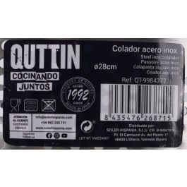 Colador de Acero Quttin 28 cm - Inde (8 Unidades) Colador de Acero Quttin 28 cm - Inde (8 Unidades)