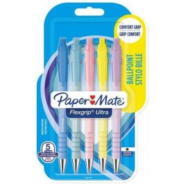 Boligrafo Paper Mate Retractil Flexgrip  Pastel Blister De 5 (Tinta Azul) 12 unidades Precio: 123.50000036. SKU: B1FP2VVVRB