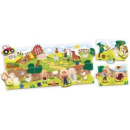 Lisciani Giochi LIS8008324105366 Puzzle Panorámico La Granja CAROTINA BABY Desarrollo Lógica Motricidad Fina