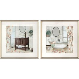 Cuadro DKD Home Decor Baños (2 Unidades) (40 x 2 x 40 cm) Precio: 30.50000052. SKU: B1794G3S2S