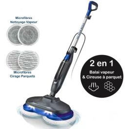 Eziclean EZI3760372559175 Fregona Limpiadora a Vapor Steam Wave 360, 1200W, 24g/min, 450ml, Negro/Azul Precio: 144.50000048. SKU: B1CRQ75L5L